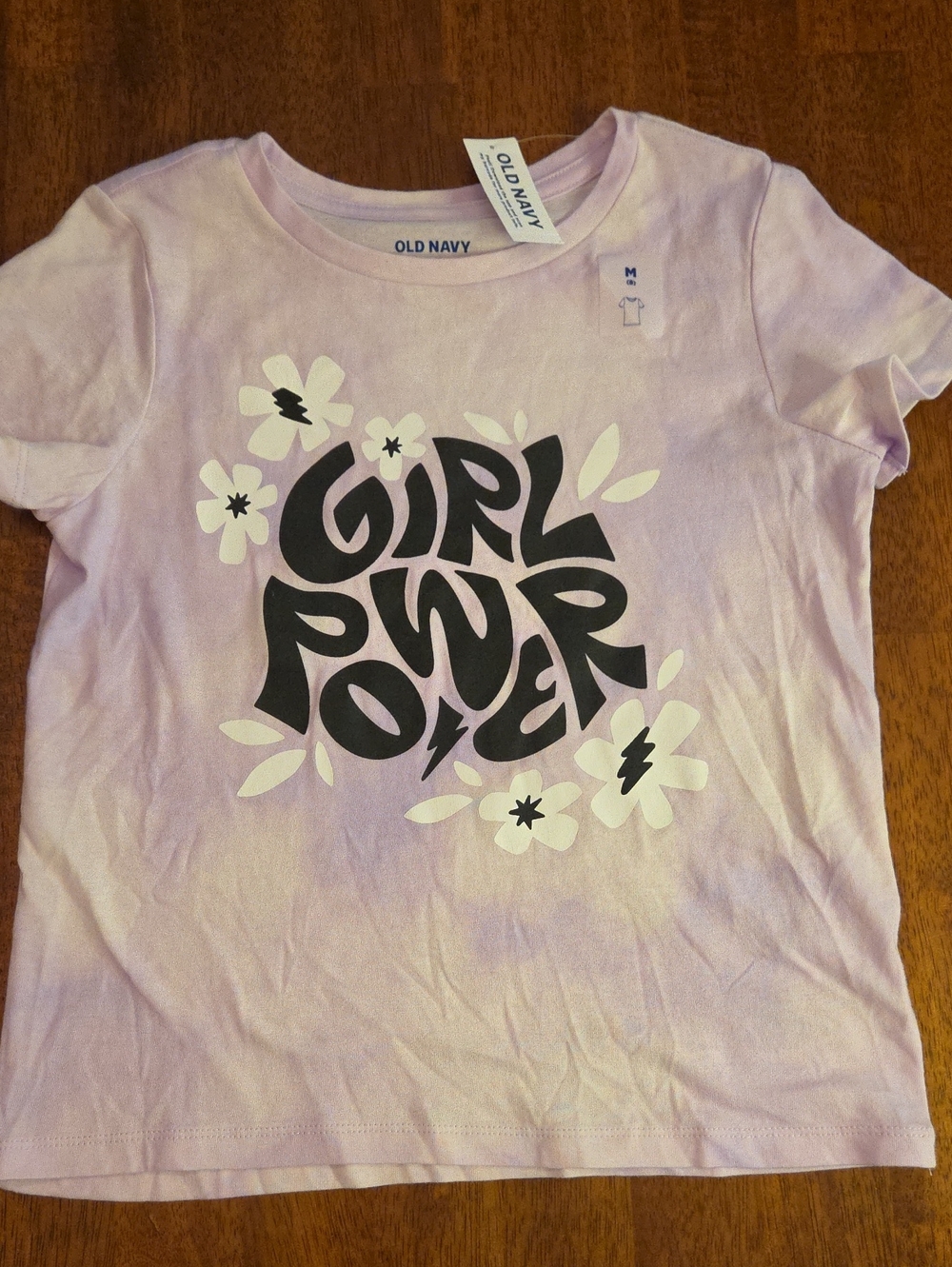Old Navy Girls Light Lavender 'Girl Pwr' Graphic Tee